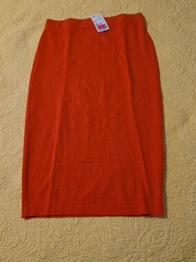 Forever 21 Orange Pencil Skirt